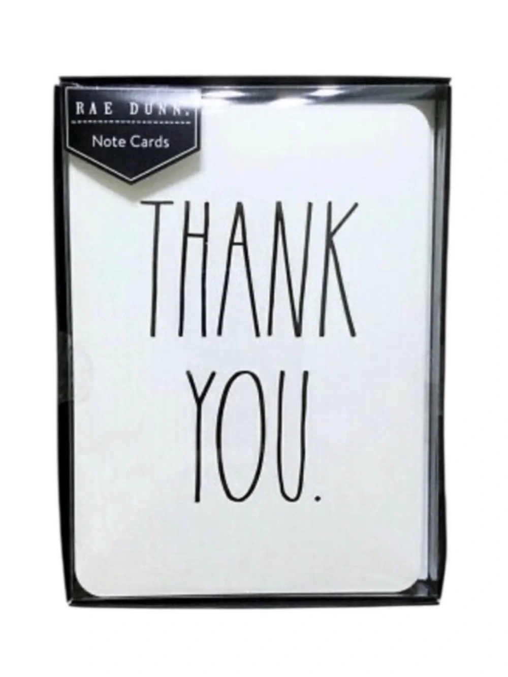 Rae Dunn THANK YOU Blank Note Cards Set 12 Cards 12 Envelopes NWT